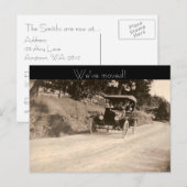 Wir haben uns bewegt ankündigungspostkarte (Vorne/Hinten)