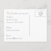 Wir haben uns bewegt ankündigungspostkarte (Rückseite)