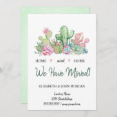 Wir haben uns bewegt, Aquarellfarben Blume Kakteen (Vorne/Hinten)