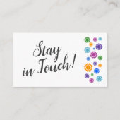 "Wir haben uns bewegt" Beilagen mit farbigen Sonne Begleitkarte (Rückseite)