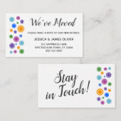 "Wir haben uns bewegt" Beilagen mit farbigen Sonne Begleitkarte (Vorne/Hinten)