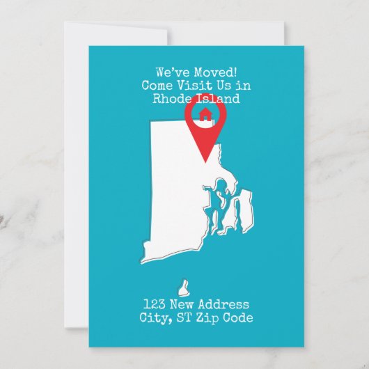 Wir haben uns bewegt! Besuchen Sie uns auf Rhode I Ankündigung (Vorderseite)