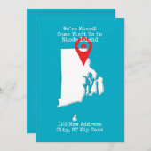 Wir haben uns bewegt! Besuchen Sie uns auf Rhode I Ankündigung (Vorne/Hinten)