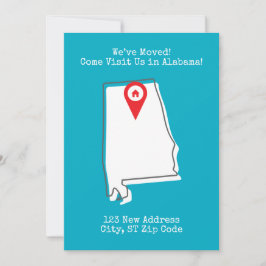 Wir haben uns bewegt! Besuchen Sie uns in Alabama Feiertagskarte