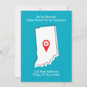 Wir haben uns bewegt! Besuchen Sie uns in Indiana Ankündigung (Vorderseite)