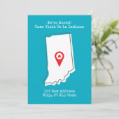 Wir haben uns bewegt! Besuchen Sie uns in Indiana Ankündigung (Stehend Vorderseite)