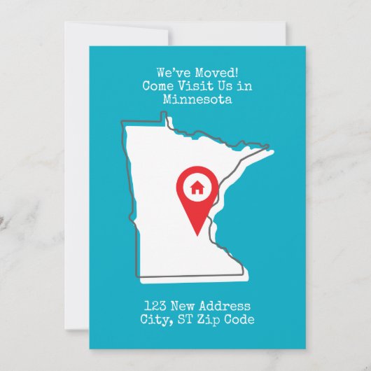 Wir haben uns bewegt! Besuchen Sie uns in Minnesot Ankündigung (Vorderseite)