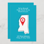 Wir haben uns bewegt! Besuchen Sie uns in Mississi Ankündigung (Vorne/Hinten)