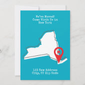 Wir haben uns bewegt! Besuchen Sie uns in New York Ankündigung (Vorderseite)