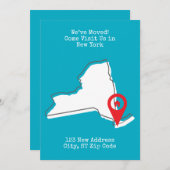 Wir haben uns bewegt! Besuchen Sie uns in New York Ankündigung (Vorne/Hinten)