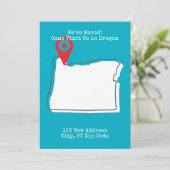 Wir haben uns bewegt! Besuchen Sie uns in Oregon Ankündigung (Stehend Vorderseite)