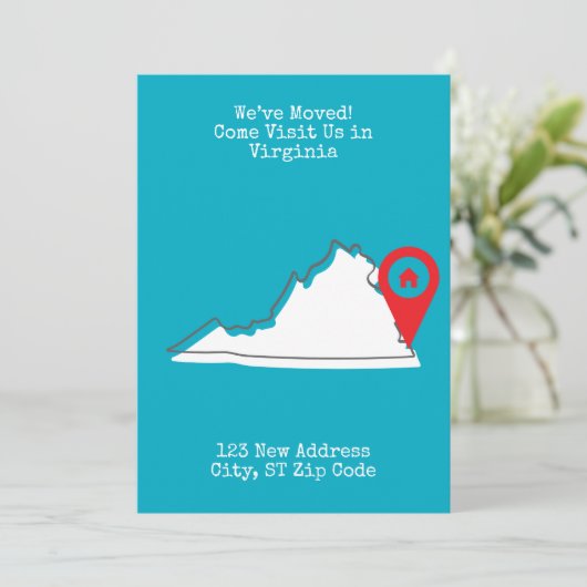 Wir haben uns bewegt! Besuchen Sie uns in Virginia Ankündigung (Stehend Vorderseite)