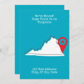 Wir haben uns bewegt! Besuchen Sie uns in Virginia Ankündigung (Vorne/Hinten)