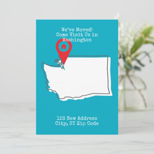 Wir haben uns bewegt! Besuchen Sie uns in Washingt Ankündigung (Stehend Vorderseite)