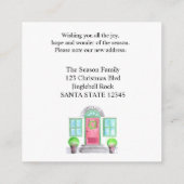 Wir haben uns bewegt! Christmas Zuhause Begleitkarte (Rückseite)