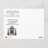 Wir haben uns bewegt! Christmas Zuhause Postcard Postkarte (Rückseite)