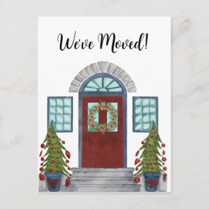 Wir haben uns bewegt! Christmas Zuhause Postcard Postkarte