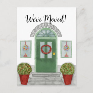 Wir haben uns bewegt! Christmas Zuhause Postcard Postkarte