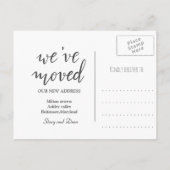 Wir haben uns bewegt| Fenster Wasserfarbe| Neue An Ankündigungspostkarte (Rückseite)