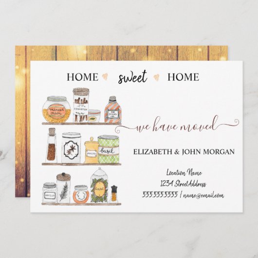 Wir haben uns bewegt, Holz, Stock Küche (Vorne/Hinten)