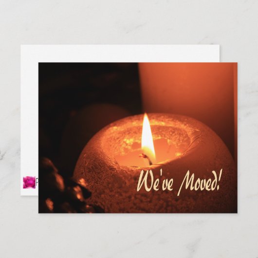 Wir haben uns bewegt! Kerzen brennen Weihnachten Postkarte (Vorne/Hinten)