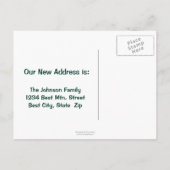 Wir haben uns bewegt! Lush-Walzen Adressenänderung Ankündigungspostkarte (Rückseite)