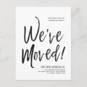 Wir haben uns bewegt | Minimal neue Adresse Postka Postkarte (Vorderseite)