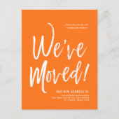 Wir haben uns bewegt | Minimal Pumpkin Orange neue Postkarte (Vorderseite)