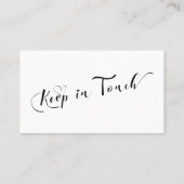 "Wir haben uns bewegt" mit/Lässigem, handgezogenen Visitenkarte (Rückseite)