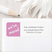 Wir haben uns bewegt | Modern rosa Rücksendeadress (Insitu)