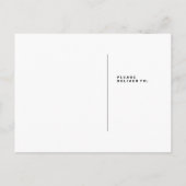 Wir haben uns bewegt | Moderne Kalligrafie - Neue  Ankündigungspostkarte (Rückseite)