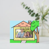 Wir haben uns bewegt | Neue Adressbenachrichtigung Postkarte (Stehend Vorderseite)