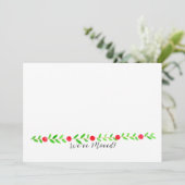 Wir haben uns bewegt/neue Adresse, Aquarellwein We Einladung (Stehend Vorderseite)