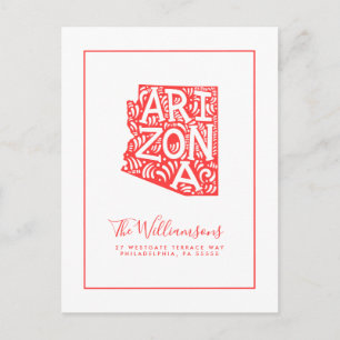 Wir haben uns bewegt   Neue Adresse   Arizona Postkarte