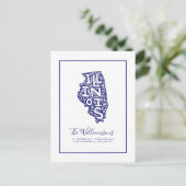 Wir haben uns bewegt | Neue Adresse | Illinois Postkarte (Stehend Vorderseite)