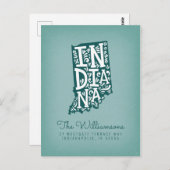 Wir haben uns bewegt | Neue Adresse | Indiana Postkarte (Vorne/Hinten)