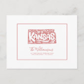 Wir haben uns bewegt | Neue Adresse | Kansas Postkarte (Vorderseite)