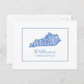 Wir haben uns bewegt | Neue Adresse | Kentucky Postkarte (Vorne/Hinten)