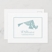 Wir haben uns bewegt | Neue Adresse | Maryland Postkarte (Vorne/Hinten)