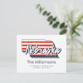 Wir haben uns bewegt | Neue Adresse | Nebraska Postkarte (Stehend Vorderseite)