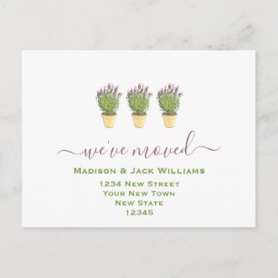 Wir haben uns bewegt Neue Adresse Neue Zuhause Postkarte