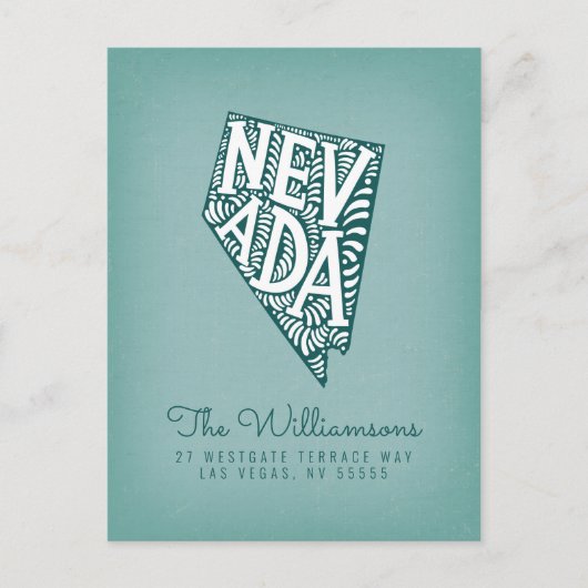 Wir haben uns bewegt | Neue Adresse | Nevada Postkarte (Vorderseite)