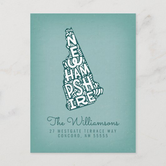 Wir haben uns bewegt | Neue Adresse | New Hampshir Postkarte (Vorderseite)