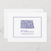Wir haben uns bewegt | Neue Adresse | North Dakota Postkarte (Vorne/Hinten)