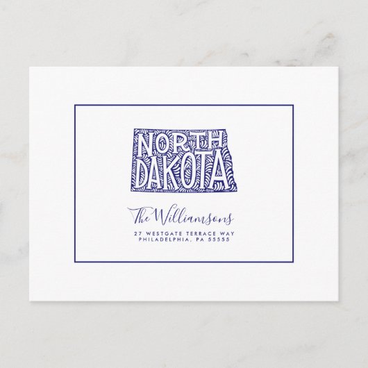 Wir haben uns bewegt | Neue Adresse | North Dakota Postkarte (Vorderseite)