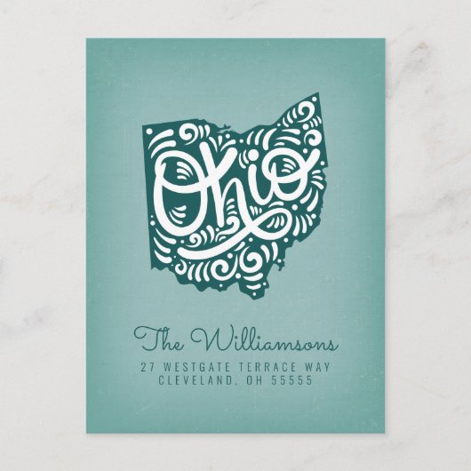 Wir haben uns bewegt | Neue Adresse | Ohio Postkarte (Vorderseite)