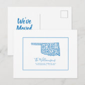 Wir haben uns bewegt | Neue Adresse | Oklahoma Postkarte (Vorne/Hinten)