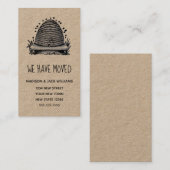 Wir haben uns bewegt | Neue Adresse | Rustikaler B Visitenkarte (Vorne/Hinten)