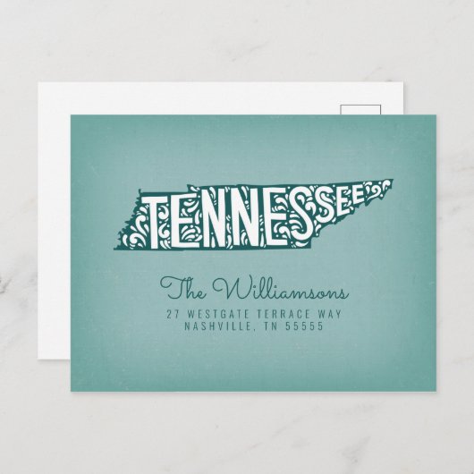 Wir haben uns bewegt | Neue Adresse | Tennessee Postkarte (Vorne/Hinten)