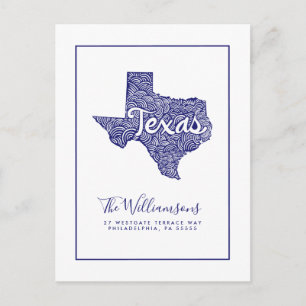 Wir haben uns bewegt Neue Adresse Texas Postkarte